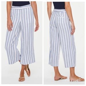 Loft Outlet Striped Wide Leg Crop Pants Size 12